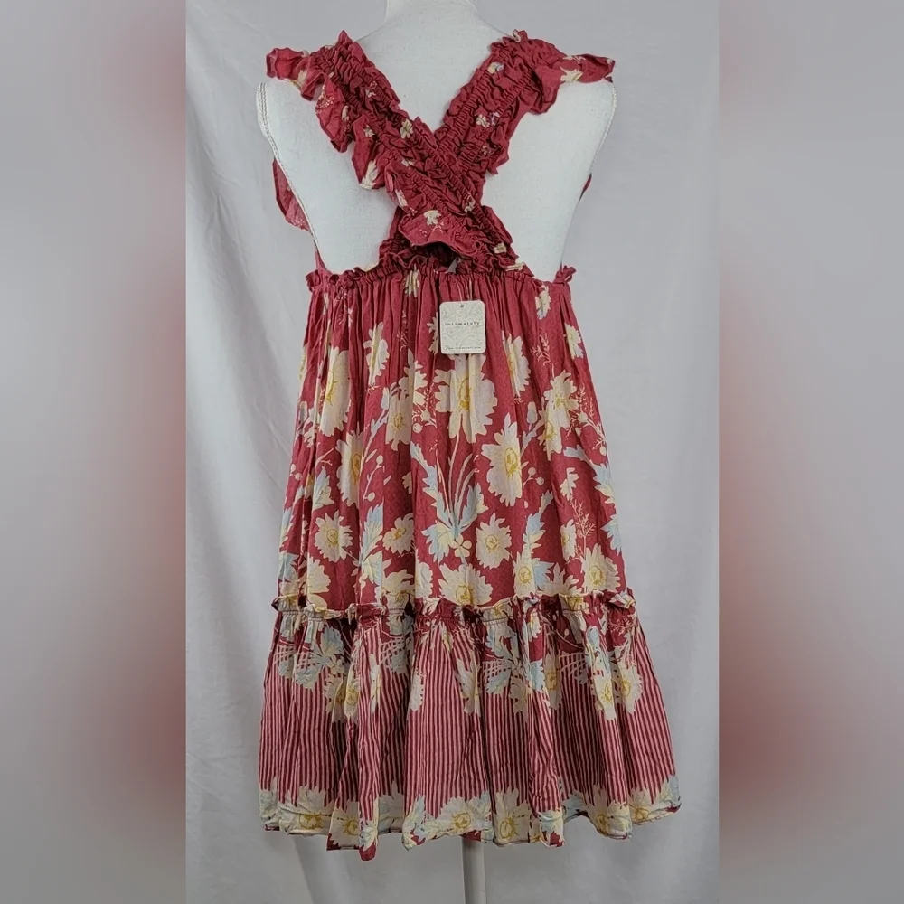 Free People Pink Floral Ruffle Sundress - Picture 3 of 11